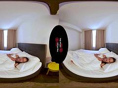 Tridimensionnel, Gros seins, Sucer une bite, Brunette brune, Pov, Réalité, Nénés