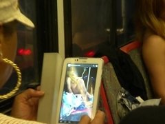 Autobús, Lesbiana, Al aire libre, Público, Realidad, Voyeur