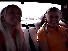 Little Summer fingers herself in the back of the car in public