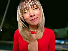 美女, ブロンド, キス, レズビアン, オナニー, アウトドア, ティーン, 三人