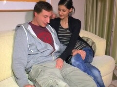 素人, デカチン, フェラチオ, カップル, 口内発射, ドイツ人, オマンコ, フェラする