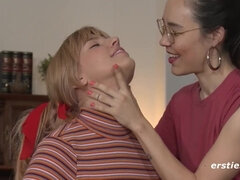 Sexy Amateur Girls Enjoy Rough Lesbian Sex - Brunette and blonde