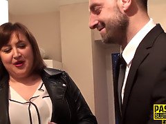 Spanked and ballgagged chubby submisive