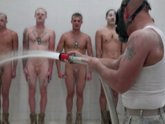 Anal, Armée, Cul, Salle de bains, Bottes, Tir de sperme, Homosexuelle, Tatouage