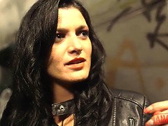Kinky brunettes Jessie Volt and Lana Fever take turns getting their tight assholes drilled in rough group sex frenzy