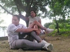 Kissing, Latina, Lesbian, Outdoor, Public, Upskirt, Voyeur