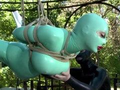 Bondage discipline sadomasochisme, Diep in de keel, Fetisj, Hd, Latex, Natuurlijk, Buiten, Speelgoed