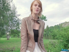 Amateur, Américain, Cul, Sucer une bite, Faciale, Cuir, De plein air, Rousse roux