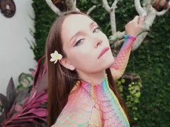 Kate Kuray Gentle Blowjob - Teen Brunette Swallows Cum in Mouth Close Up
