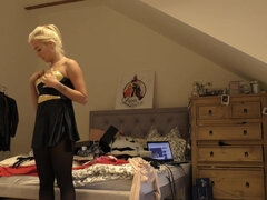 Super Hot Halloween Sluts Throw A Party At Home On A Sexy Lingerie Try On Haul Day With Many Panties