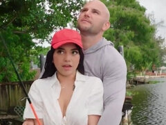 18 años, Chica, Verga grande, Tetas grandes, Mamada, Latina, Al aire libre, Sexo fuerte