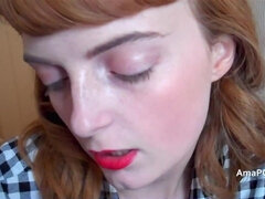 Amateur, Sucer une bite, Éjaculer dans la bouche, Tir de sperme, Branlette thaïlandaise, Fait maison, Pov, Rousse roux