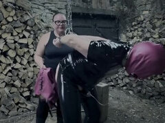 Arsch, Schwarz, Fesselspiele, Domination, Deutsch, Erniedrigung, Latex, Sklave