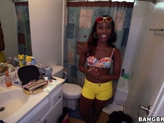 Bathroom, Black, Cute, Softcore, Teen
