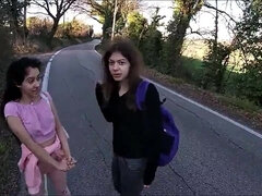 Having Fun With 2 Stranger Girls That Come Back From School