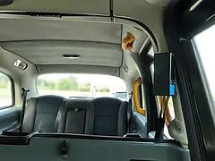 Faux taxi - small london young with narrow figure teases driver before fighting to take his huge cock inwards her vagina