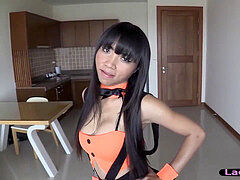 Asiático, Condón, Transexual asiatica, Pov, Transexual