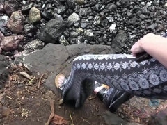 Leie, Bad, Strand, Flashen, Freundin, Im freien, Zierlich, Muschi