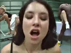 Chica, Mamada, Francés, Grupo, Orgía, Estrella porno