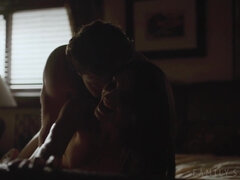 Schlafzimmer, Braunhaarige, Betrug, Kehlenfick, Hundestellung, Hardcore, Lecken, Milf