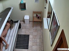 masturbating girl has no idea about the camera