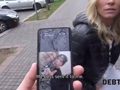 Debt4k. whorey teen wife cheats on husband for currency in