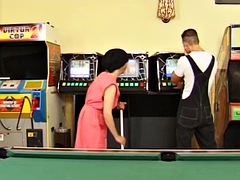 Muscular guy fucks ugly granny