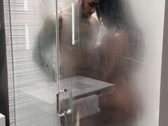 Teresa Lavae ebony MILF shower sex