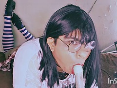 Amateur, Grosse bite, Noire, Sucer une bite, Japonaise, Lingerie, Transsexuelle, Suçant