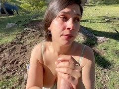 Latina Alynova1 gives an intense blowjob with deepthroat gagging and mouth action