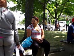 Wohlbeleibte schöne frauen, Rotschopf, Elasthan, Spanner
