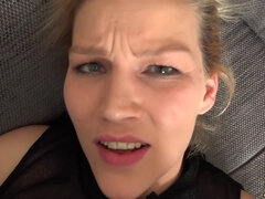 素人, お尻, イく瞬間, バック, 女, ドイツ人, 毛深い, 淫乱熟女