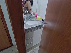 Steamy Shower Tease with Nicolly Mattos Before Hardcore Pounding
