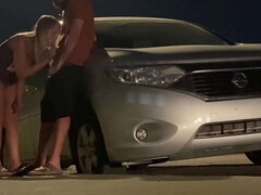 Blasen, Auto, Geschnappt, Betrug, Gehörnter ehemann, Flashen, Öffentlich, Ehefrau