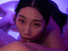 Asiatisch, Arsch, Blasen, Vollbusig, Japanische massage, Nippel