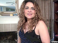 アメリカ人, 熟年, 淫乱熟女, 母, ナイロン