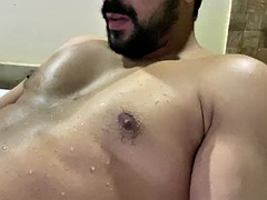 Arabisch, Spermaladung, Schwul, Handjob, Hotel, Latina, Masturbation, Solo