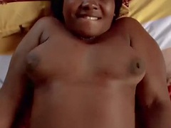 Fingering this thick busty african aunty