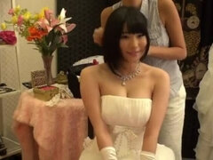 Asiatisch, Kleid, Japanische massage, Hochzeit