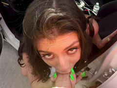 Auto, Handjob, Hardcore, Hd, Öffentlich, Muschi, Titten, Nass