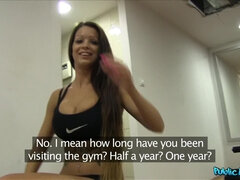 Stranger's Thick Knob Delights Blond Hair Vixen At The Gym