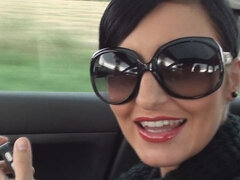 お尻, デカパイ, フェラチオ, 茶髪の, 手コキする, 淫乱熟女, ペニス, オッパイの