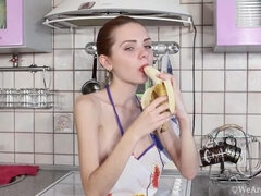 Alisa Chearry's Solo Pleasure Session After Eating a Banana