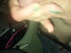 Leie, Blasen, Auto, Spermaladung, Handjob