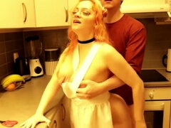 デカパイ, ブロンド, チン, ゴス, Hd, キッチン, 淫乱熟女, ティーン