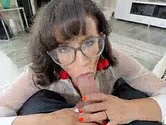 デカチン, 茶髪の, 開帳, 眼鏡, ハードコア, マッサージ, オマンコ