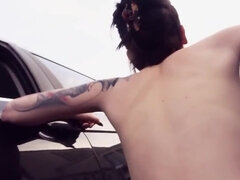 フェラチオ, 茶髪の, ドイツ人, アウトドア, ティーン