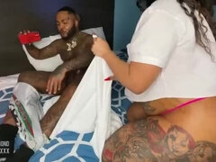 Lamar's Big Booty Blowjob with BBW Samantha and Tim