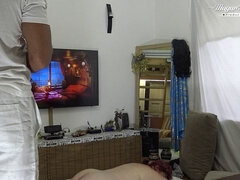 Derrière les coulisses, Sucer une bite, Lunettes, Hd, Massage, Masturbation, Nue, Pov