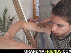 older grannie and folks teen threesome sex